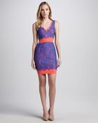 Madison Marcus Contrast-Lace Ponte Dress - Lyst