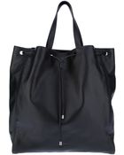 Jil Sander Navy Drawstring Duffle Shopper - Lyst