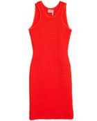 Lanvin Sleeveless Fishnet Dress - Lyst