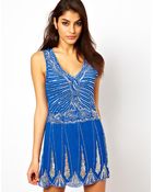 Tfnc Deco Embellished Dress with Drop Waist - Lyst