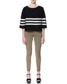 Zara Knitted Sweater with Stripes in The Center - Lyst