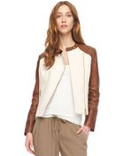 MICHAEL Michael Kors Combo Motorcycle Jacket - Lyst