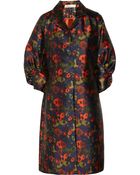 Lela Rose Printed Satin Coat - Lyst