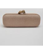 Alexander McQueen Twin Skull Metallic Sugar Box Clutch Bag - Lyst