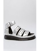 Dr. Martens The Liza Studded Sandal in Silver - Lyst