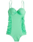 J.Crew Ruched Underwire Tank - Lyst