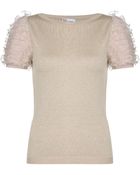 RED Valentino Ruffle Sleeve Top - Lyst