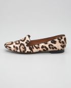 Sam Edelman Leopard Print Calf Hair Slipper - Lyst