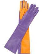M Missoni Colorblock Leather Gloves - Lyst