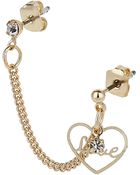 Topshop Love Double Stud Earrings - Lyst