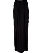 Maison Martin Margiela Pleated Slit Maxi Skirt - Lyst