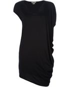 Helmut Asymmetric Drape Dress - Lyst