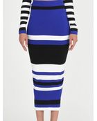 Torn By Ronny Kobo Ronny Skirt Stripes - Lyst
