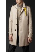 Burberry Prorsum Metallic Undercollar Trench Coat - Lyst