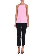 Tibi Silk Halter - Lyst
