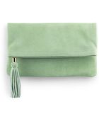 C. Wonder Suede Foldover Tassel Clutch - Lyst