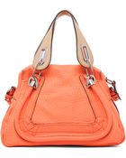 Chloé Paraty Small Leather Shoulder Bag in Orange Fizz - Lyst
