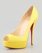 Christian Louboutin Troca Patent Red Sole Platform Pump - Lyst