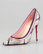 Christian Louboutin Paulina Colorblock Python Pump - Lyst