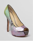 Enzo Angiolini Pumps Tanen Peep Toe Platform - Lyst