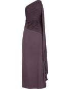 Halston Heritage One-shoulder Pleated Jersey Gown - Lyst