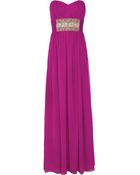 Notte By Marchesa Embellished Silkchiffon Gown - Lyst
