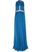 Temperley London Long Laurel Halter Neck Dress - Lyst