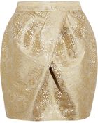 Vera Wang Brocade Mini Tulip Skirt - Lyst