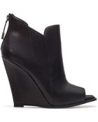 Zara Peep Toe Wedge Ankle Boot - Lyst