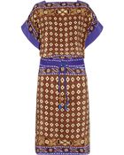 Chloé Printed Silk Dress - Lyst