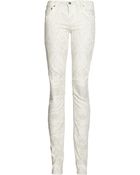 Helmut Lang Printed Midrise Skinny Jeans - Lyst