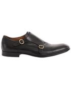 Alexander McQueen Black Double Monk Buckle Shoe - Lyst