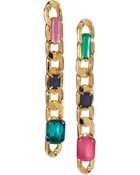 Asos Gem Chain Drop Earrings - Lyst