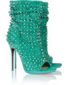 Christian Louboutin Guerilla 120 Studded Suede Ankle Boots - Lyst