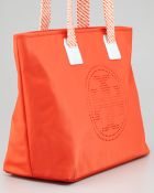 Tory Burch Perforated Logo Eastwest Nylon Tote Bag - Lyst