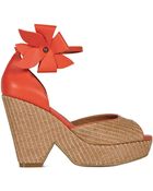Reiss Paulet Flower Platform Sandals - Lyst