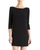 Saint Laurent Three Quarter Sleeve Dress - Lyst