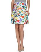 Jil Sander Navy Knee Length Skirts - Lyst