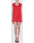 Nude Short Dresses - Lyst