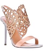 Sergio Rossi Laser Cut Strap High Heel Sandal - Lyst