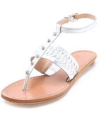 Belle By Sigerson Morrison Rollie Studded Flat Sandals - Lyst