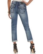 Miss Me Straight-Leg Boyfriend Flap-Pocket - Lyst