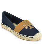 Tory Burch Weston Navy Flat Espadrille - Lyst