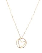 Alicia Marilyn Designs Heart In Circle Necklace - Lyst