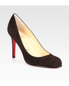Christian Louboutin Simple 100 Suede Pumps - Lyst