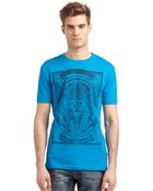 Versace Jeans Textured Dot Logo Tshirt - Lyst