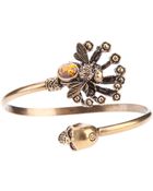 Alexander McQueen Twin Skull Bee Bracelet - Lyst