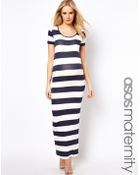 TFNC Maternity Maxi Dress in Stripe - Lyst
