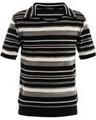 Dolce & Gabbana Spread Collar Mesh Knit Sweater - Lyst