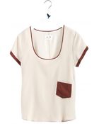 MiH Jeans The Silk Top with Contrast - Lyst